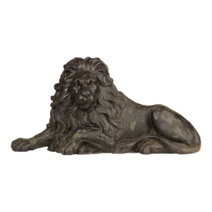 Antique Cast Iron Crouching Lion Doorstop