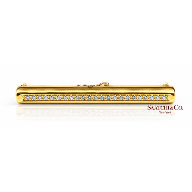 Early 21st Century Gia 60 Ct Aquamarine and 4 Ct Diamond 18k Yellow Gold Convertible Pendant Brooch For Sale - Image 5 of 17