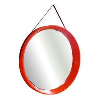 Vintage Danish Round Mirror, 1960s For Sale