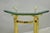 Vintage Hollywood Regency Brass Hoof Foot Glass Top Graduating Side Table - Pair For Sale - Image 12 of 15