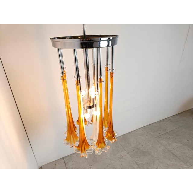 Vintage Murano Glass Chandelier from Paolo Venini, 1970s For Sale - Image 9 of 11