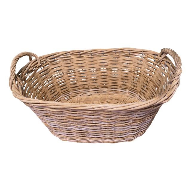 French Antique Market Basket, 1920 For Sale