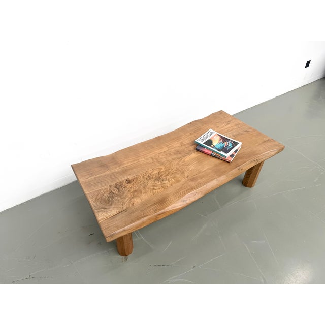Brown Brutalist Free-Form Coffee Table in Oak, 1950s For Sale - Image 8 of 18