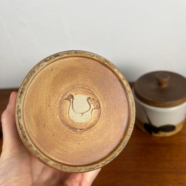 Beige Vintage La Colombe Pots with Lids, 1960s, Set of 3 For Sale - Image 8 of 10