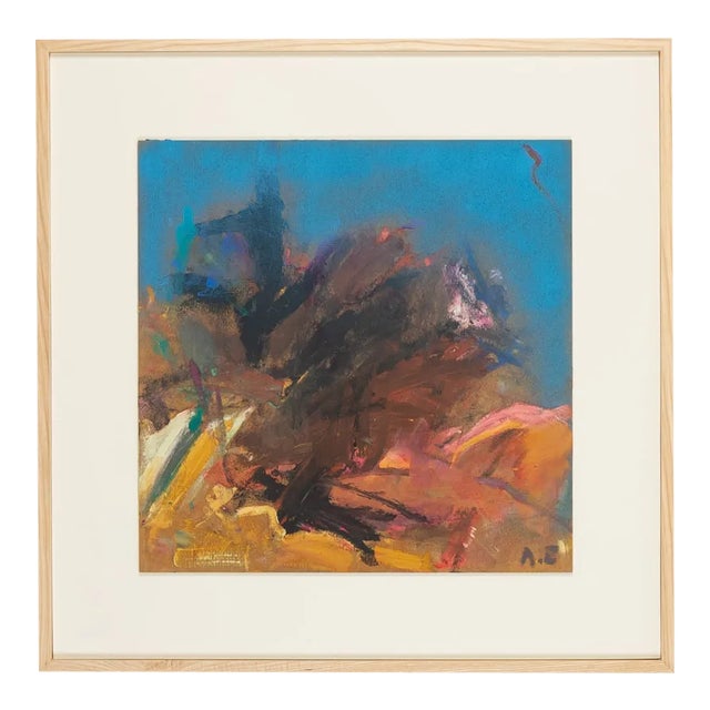 Abstract Composition, Oil on Panel, Framed For Sale