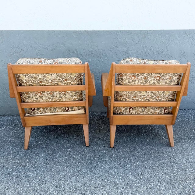 Mid Century Modern Bentwood Lounge Chairs by Heywood Wakefield - A Pair For Sale In West Palm - Image 6 of 11