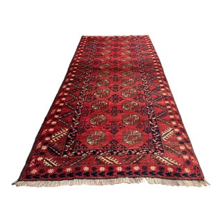 Vintage Afghan Ersari Turkmen Bokhara Gallery Rug - 8'1" X 3'7" For Sale