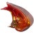 Glass Murano Vintage Abstract Sommerso Red Yellow Orange Italian Midcentury Art Glass Flower Vase For Sale - Image 7 of 8