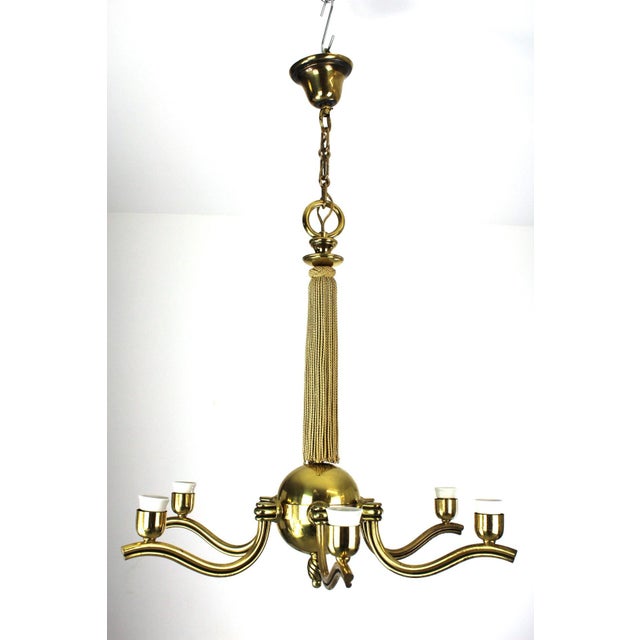 Vintage Austrian Chandelier attributed to Hugo Gorge for Eduard Schmelz, 1930s For Sale - Image 6 of 15