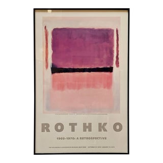 Framed 1978 Mark Rothko Guggenheim Retrospective Exhibition Lithograph Poster For Sale