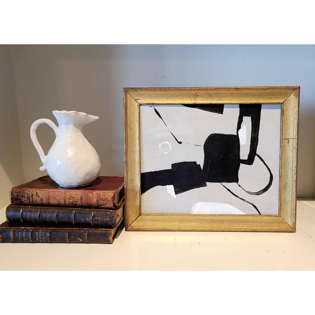 "Follow Your Own Path" is a monochromatic study of black, grey and white. This small abstract was painted by Christine...