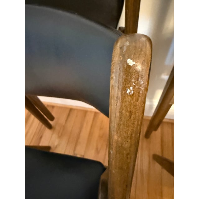 Black Mid-Century Coronet Wonderfold Black & Walnut Wood Folding Chairs a Set of 4 For Sale - Image 8 of 12