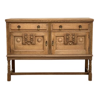 Antique English Oak Sideboard For Sale