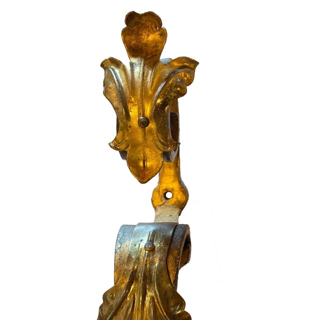 1930s 1930s Spanish Revival Curtain Rod Brackets - a Pair For Sale - Image 5 of 9