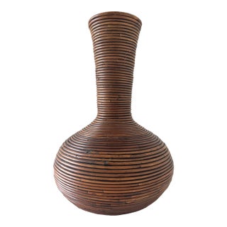Mid-Century Crespi Style Pencil Reed Vase For Sale