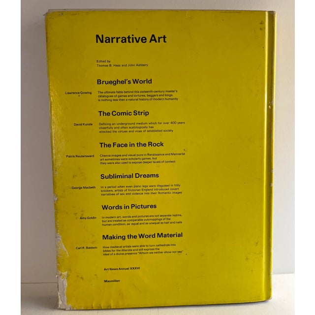 1970 Narrative Art by Thomas B. Hess and John Ashbery. Art News Annual XXXVI, New York. Oversized hardcover with dust...
