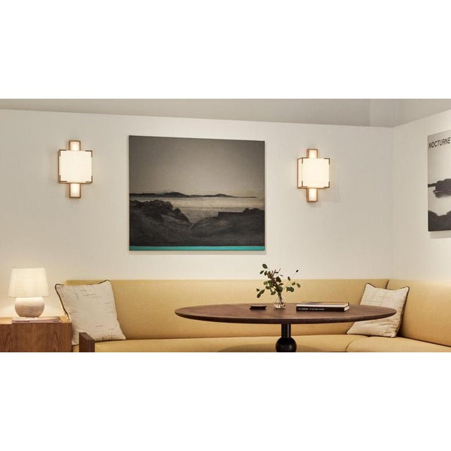 Yoshino Wall Lamp in Cherry Wood & Fine Silk by Veermakers For Sale - Image 6 of 13