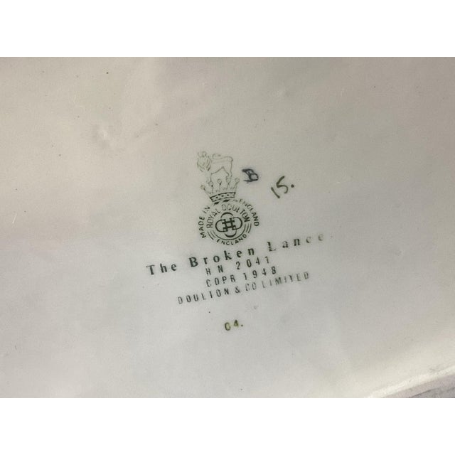 Vintage Royal Doulton “The Broken Lance” Porcelain Figurine #Hn 2041, 1948 For Sale - Image 9 of 9