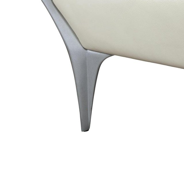 Animal Skin Leather Two-Seater Cream White Manual Function 1600 Sofa from Rolf Benz For Sale - Image 7 of 15