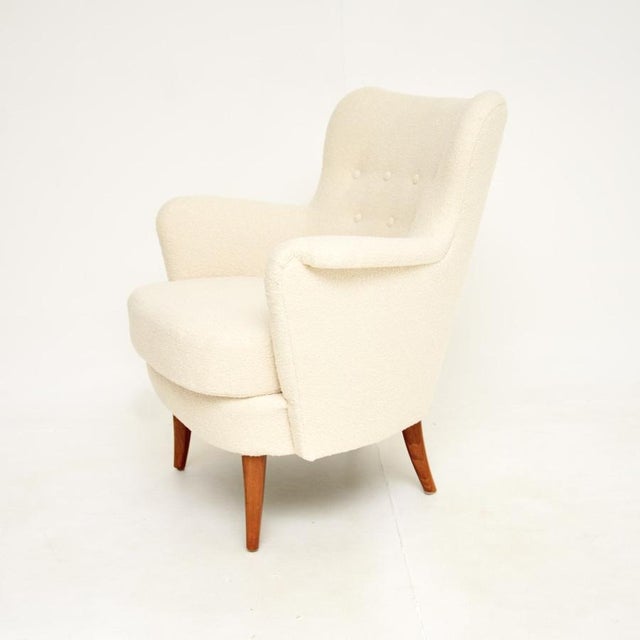 Carl Malmsten Vintage Swedish Lounge Chair by Carl Malmsten for O.H. Sjögren, 1950s For Sale - Image 4 of 9