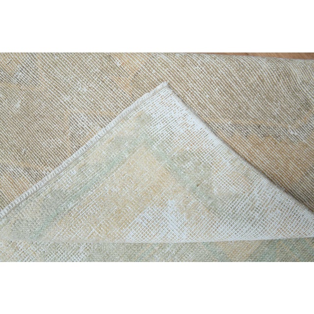 1970s Vintage Handmade Wool Cotton Turkish Beige Runner Rug For Sale In San Francisco - Image 6 of 11