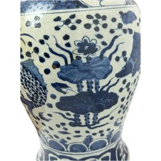 Pasargad Chinese Style Landscape Porcelain Temple Jar For Sale - Image 4 of 12