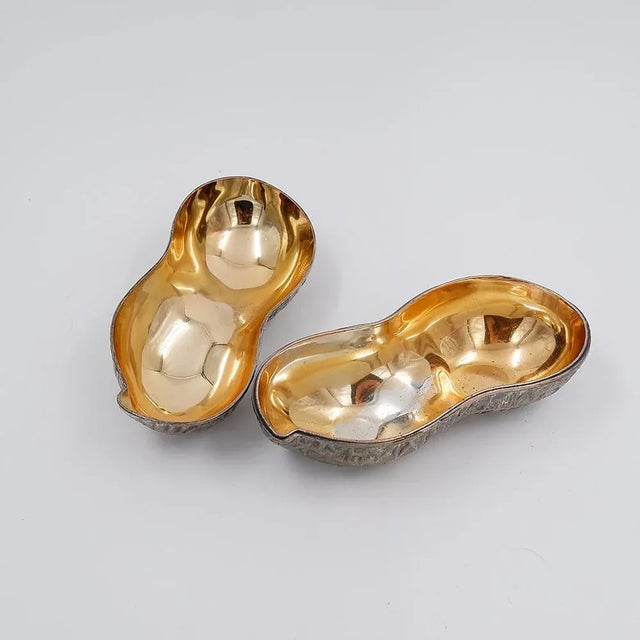 Metal Vintage Silver-Plated Peanut Tin by F. B. Rogers, 1960s For Sale - Image 7 of 12