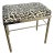 Mid Century Modern Faux Bamboo Chrome Leopard Print Low Stool For Sale