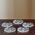 Glass Vintage Mid-20th Century Pressed Glass Starburst Coasters – Set of Five For Sale - Image 7 of 8
