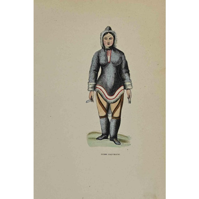 Eskimo Woman is a hand colored lithographs made by Auguste Wahlen in 1844. Good conditions. The artwork belongs to the...