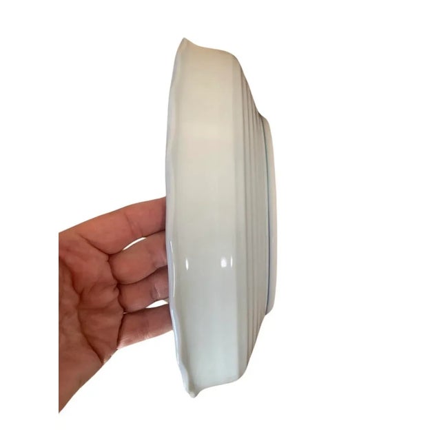 Early 20th Century Japanese Large Hirado Mikawatchi Deep Plate With Traditional Cobalt Blue Decoration For Sale - Image 5 of 7