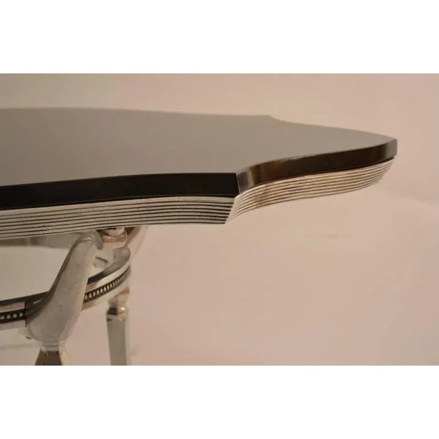 Classical Style Cast Aluminum Table With Stone Top For Sale In New York - Image 6 of 9