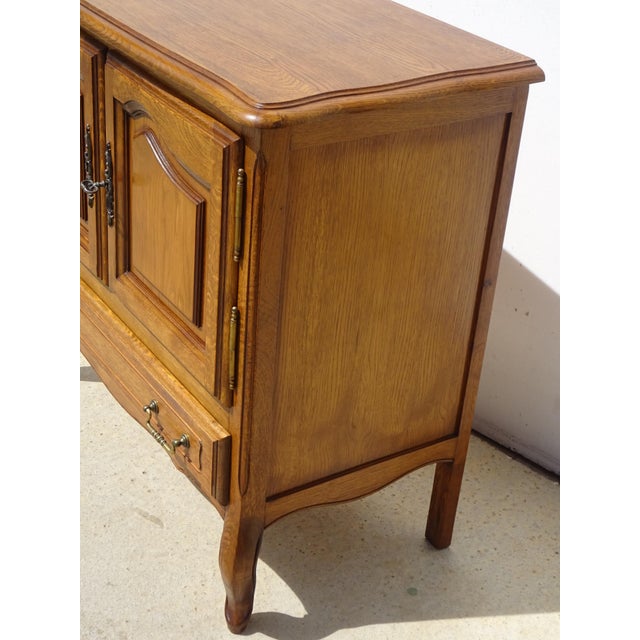 Small Light Oak Sideboard with Swivel Top, 1980s For Sale - Image 14 of 18