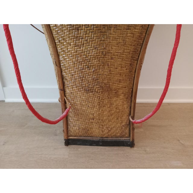 19th Century Vintage Handwoven Lidded Basket For Sale - Image 9 of 9