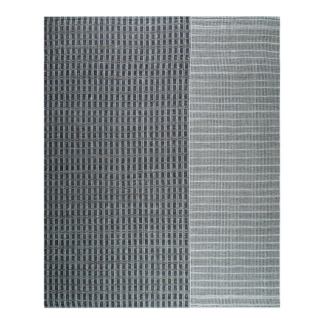 4x6 Lila Talia Gray Geometric Modern Flatweave Carpet Rug For Sale