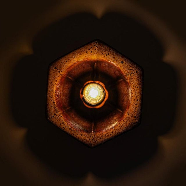 Ceramic Wall Light attributed to Pan Leuchten, Germany, 1960s For Sale - Image 4 of 13