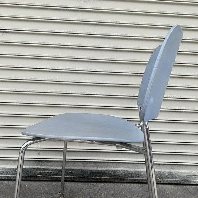 Chrome Swedish Lammhults Mobel Stacking Chairs - Set of 4 For Sale - Image 8 of 13