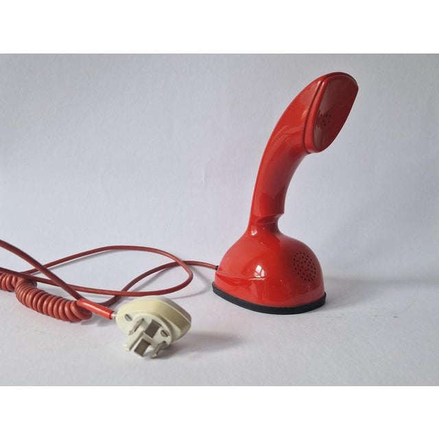 Rare in red - marked - very good original condition - space age style This piece is attributed to the mentioned...