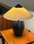 1990s Mission Style Arts and Crafts Hammered Bronze Metal Amber Light Table Lamp For Sale In Tampa - Image 6 of 9