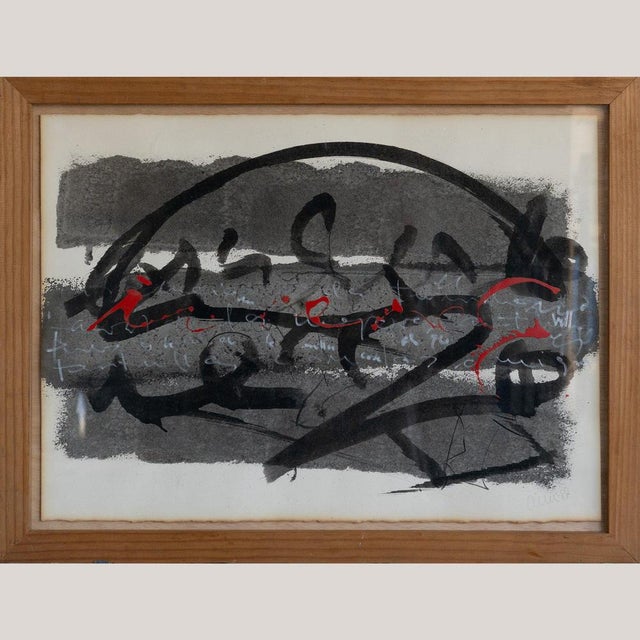 Created by Josep Güell in 1987 using mixed media on paper, this expressive abstract composition resonates with quiet...
