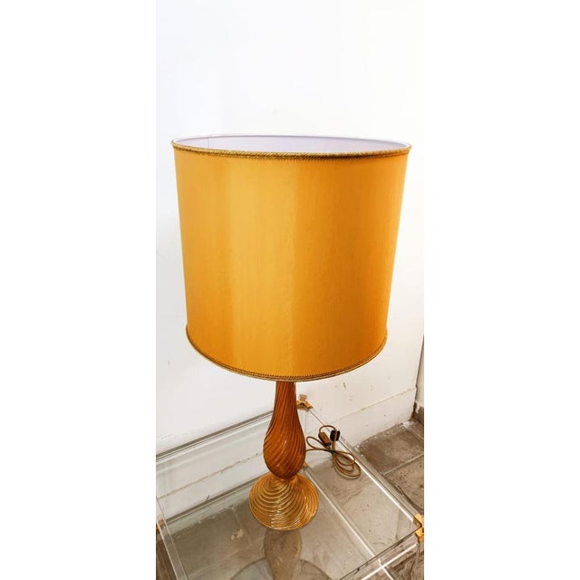 Golden Murano Light with Lampshade For Sale - Image 13 of 18