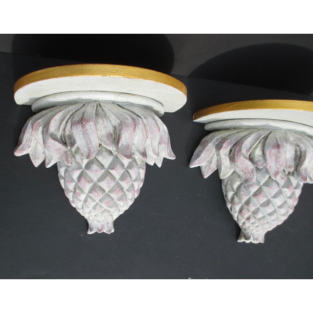 Off-white PineApple Brackets - A Pair of 2 For Sale - Image 8 of 10