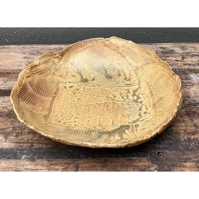 Vintage Original Slab Built Pottery Platter For Sale - Image 11 of 16