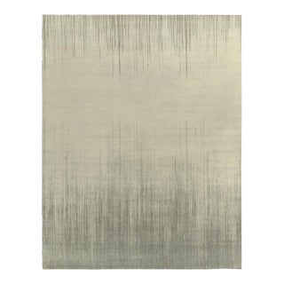 Rug & Kilim’s Modern Abstract Rug in Gray, Beige and Blue Painterly Patterns For Sale