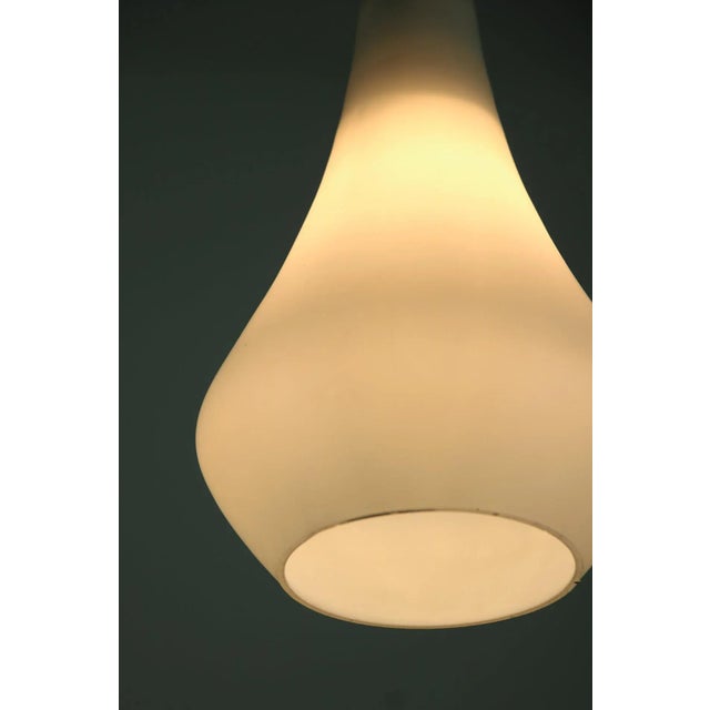 Goldenrod Vintage Opaline Matt Glass Pendant Lamp, 1970s For Sale - Image 8 of 13