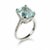 14k White Gold 12.07 Carat Natural Aquamarine and Diamond Solitaire Ring, Size 9 For Sale - Image 9 of 15