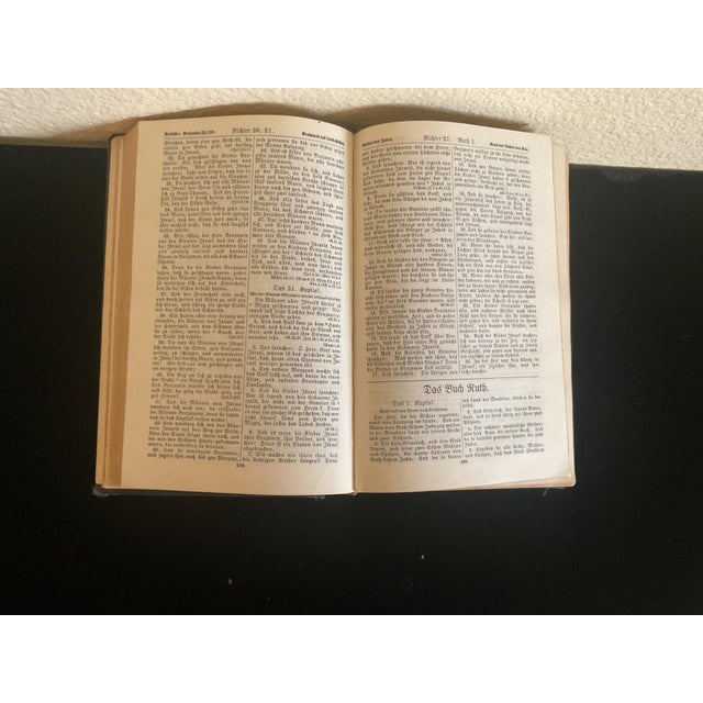 Black Antique Holy Bible and Scripture of the Old and New Testament in German For Sale - Image 8 of 16