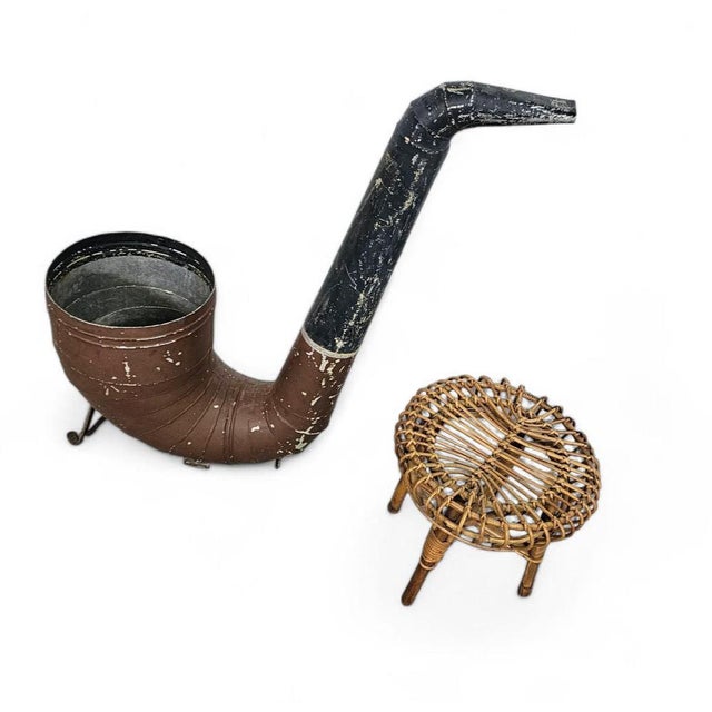 Metal Large Zinc Pipe, 1973 For Sale - Image 7 of 18