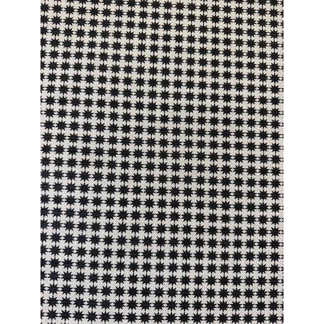 Traditional Schumacher Stella 4 Yards Black & Natural Cotton Fabric For Sale - Image 3 of 7