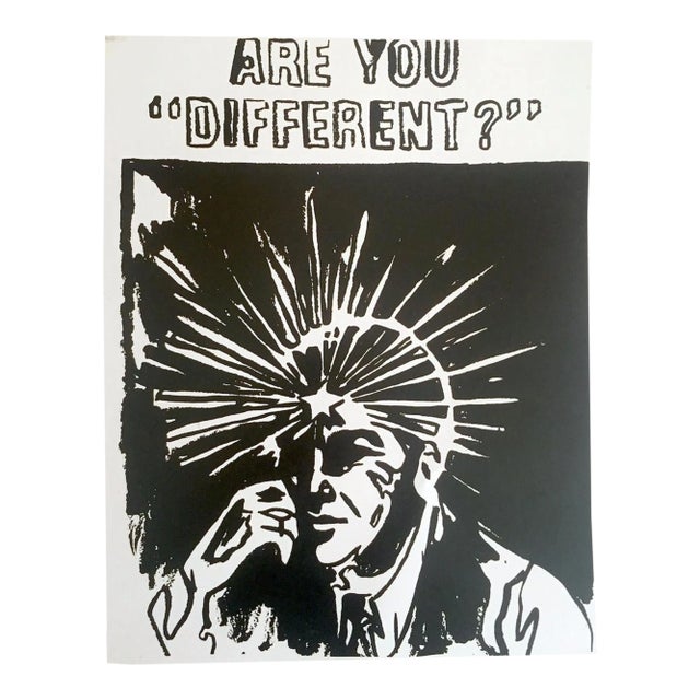 Andy Warhol Foundation Vintage 1993 Pop Art Lithograph Print " Are You Different ? " 1985 For Sale